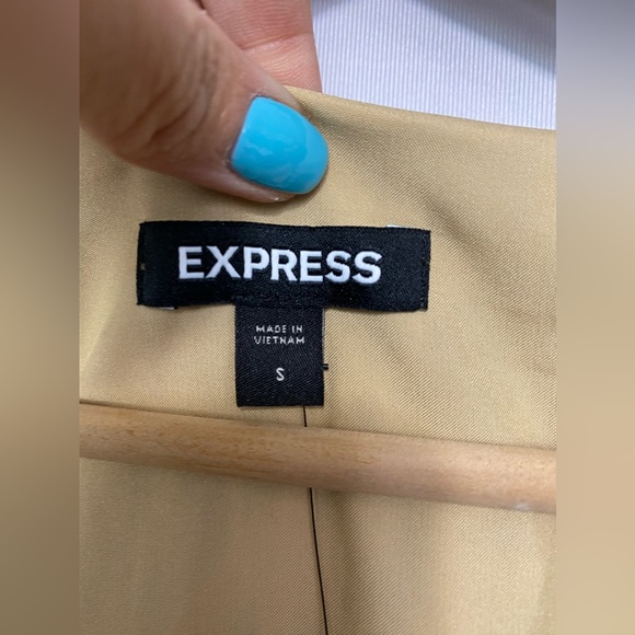 NWT-Express Cheetah V neck Cinch waist tie back Dress SM - Picture 11 of 12